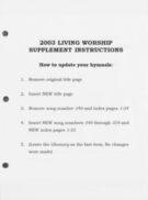2003 Living Worship Supplement